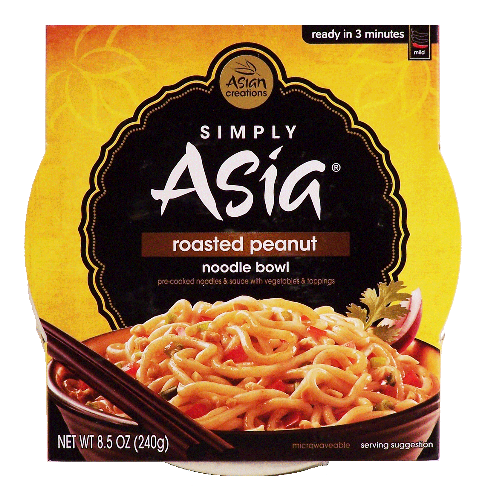 Simply Asia  roasted peanut noodle bowl, pre-cooked asian noodles with peanut sauce & roasted peanut topping Full-Size Picture